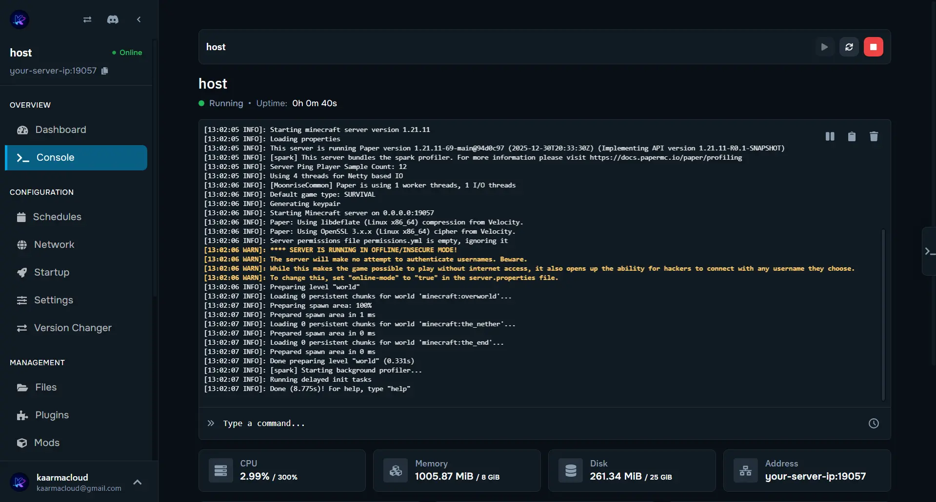 Real-Time Console